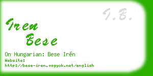 iren bese business card